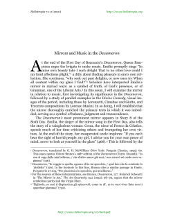 Mirrors and Music in the Decameron