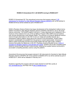 ROSES-16 Amendment 55: C.26 IGHAPS moving to ROSES