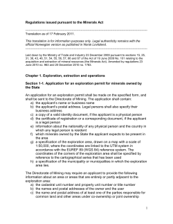 Forskrift til mineralloven
