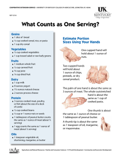 NEP-201a: What Counts as One Serving?