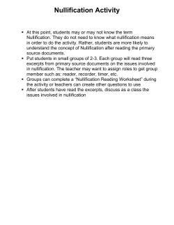 Nullification Activity