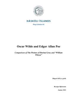 Oscar Wilde and Edgar Allan Poe Comparison of The