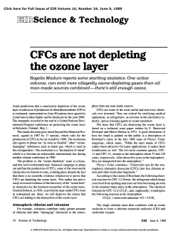 CFCs Are Not Depleting the Ozone Layer