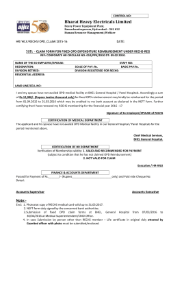 OPD Reimbursement Claim Form