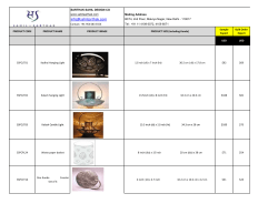 Price Sheet - Sarthak Sahil Design Co