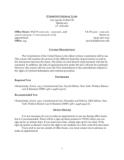 Con Law_Prof. Acevedo - University of La Verne College of Law