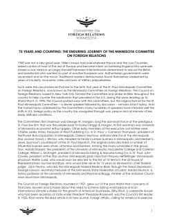 the enduring journey of the minnesota committee on foreign relations