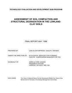 Assessment Of Soil Compaction And Structural Degradation In The