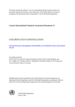chlorinated naphthalenes - World Health Organization