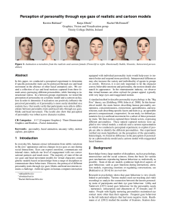 Perception of personality through eye gaze of realistic and cartoon