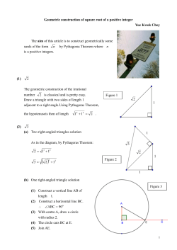 Geometric construction of square root of a positive integer, pdf