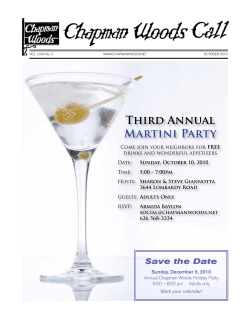 Third Annual Martini Party