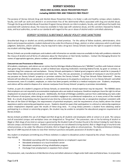 Drug Free School Policy