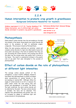 Growth in Greenhouses