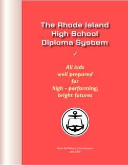 The Rhode Island High School Diploma System