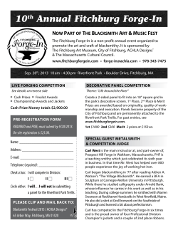 10th Annual Fitchburg Forge-In NOW PART OF THE BLACKSMITH