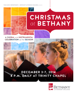 the Christmas at Bethany program.