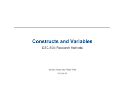 Constructs and Variables