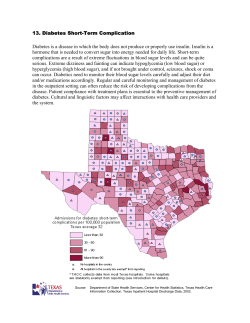 13. Diabetes Short-Term Complication Diabetes is a disease in