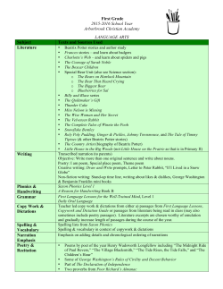 Curriculum Guide First Grade - Arborbrook Christian Academy