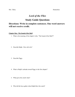 Lord of the Flies Study Guide Questions