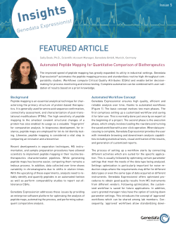 Automated Peptide Mapping for Quantitative