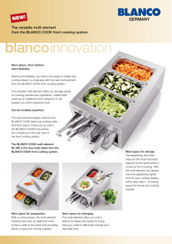 The versatile multi-element from the BLANCO COOK front cooking