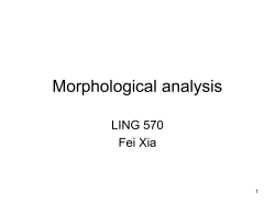 Morphological analysis
