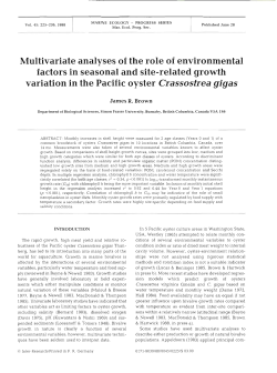 Multivariate analyses of the role of environmental factors in seasonal