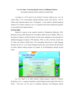 Lee Con &Aacute;ngel: Fostering Spanish Literacy in Bilingual Students By