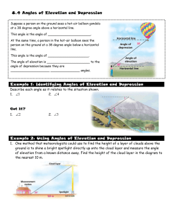 8.4 Angles of Elevation and Depression Example 1