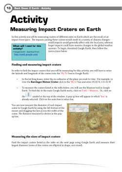 Measuring Craters Activity