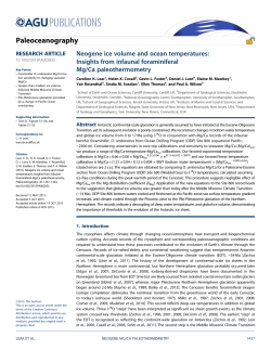 Neogene ice volume and ocean temperatures: Insights from infaunal
