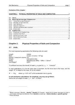 Chapitre 2. Physical Properties of Soils and Compaction
