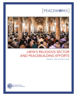 libya`s religious sector and peacebuilding efforts