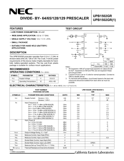 DIVIDE- BY- 64/65/128/129 PRESCALER California Eastern