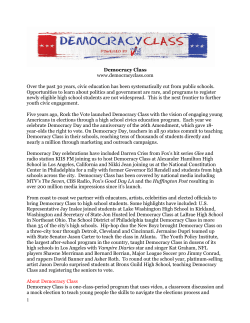 1 Democracy Class www.democracyclass.com Over