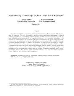 Incumbency Advantage in Non-Democratic