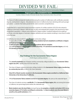 DIVIDED WE FAIL: - The Campaign for College Opportunity