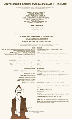 Classical Audition Brochure 2016