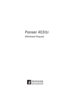 Pioneer 403(b) - Pioneer Investments