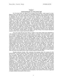 1 Chapter 1 Understanding the rise of the radical right On 21st April