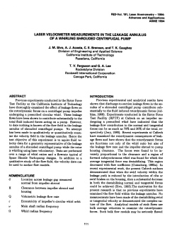 laser velocimeter measurements in the leakage annulus of a