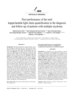 Poor performance of the total kappa/lambda light