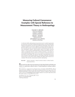 Measuring Cultural Consonance: Examples with