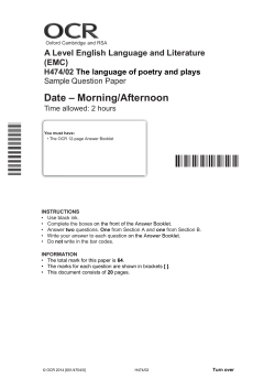 The language of poetry and plays