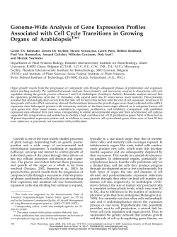 Genome-Wide Analysis of Gene Expression