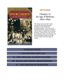 Chapter 12 An Age of Reform, 1820-1840