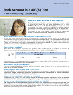 Roth Account in a 403(b) Plan