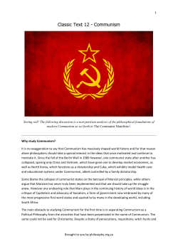 Classic Text 12 - Communism